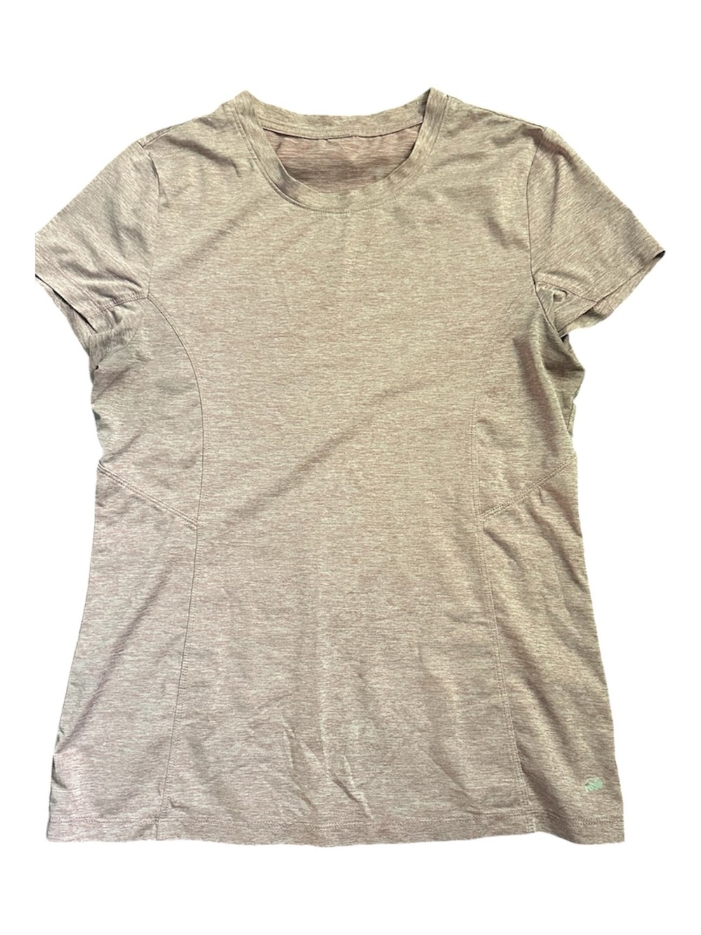 T.J.Maxx Heathered Light Gray Short Sleeve Crewneck Tee